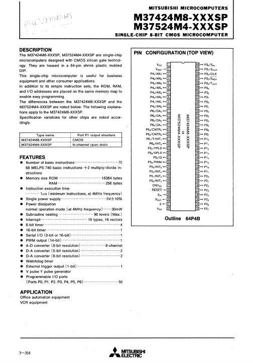 M37524M4-XXXSP