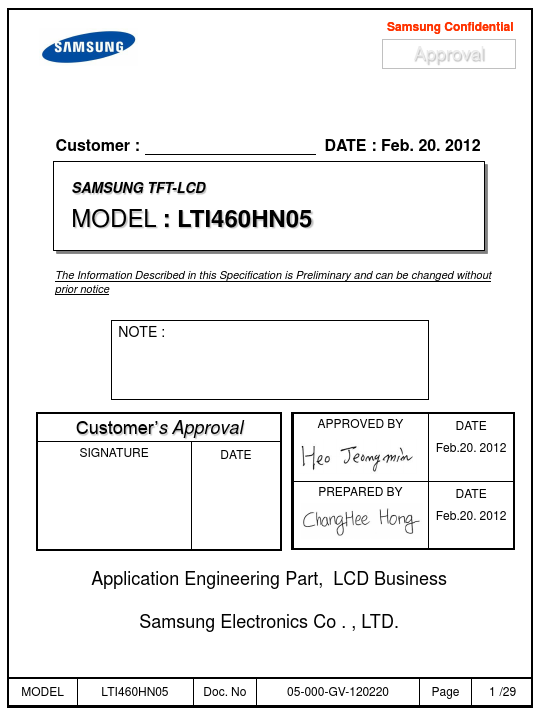 <?=LTI460HN05?> डेटा पत्रक पीडीएफ