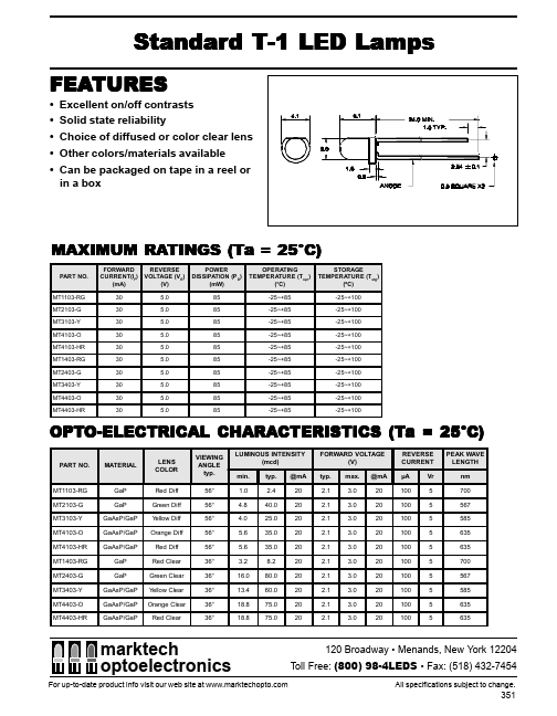 MT3403-Y marktech optoelectronics