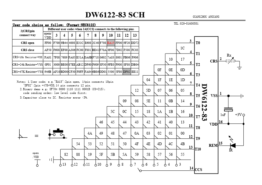 DW6122-83 Anguang Electronic