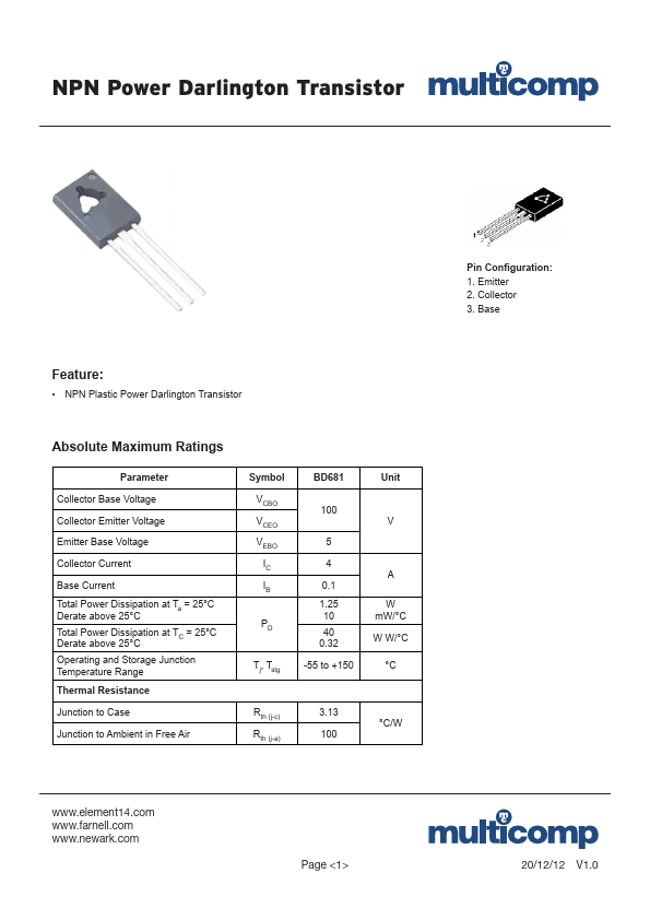 BD681 Multicomp