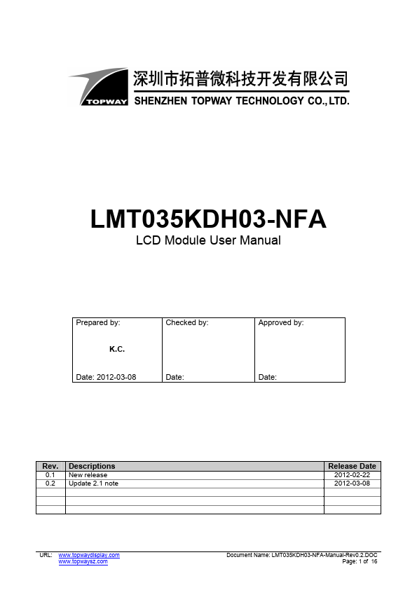 <?=LMT035KDH03-NFA?> डेटा पत्रक पीडीएफ