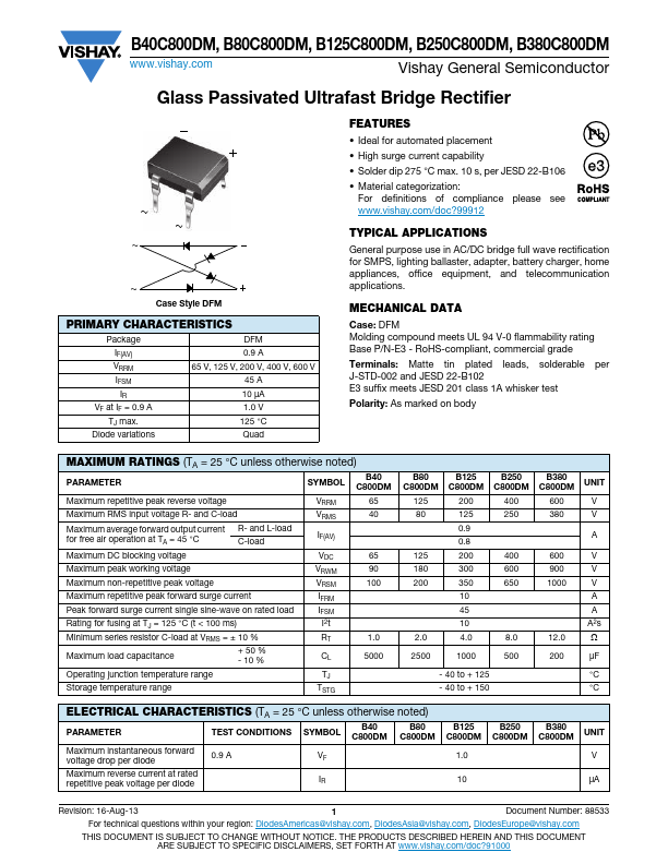 B125C800DM Vishay