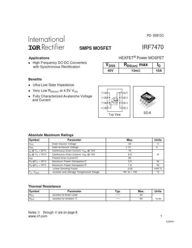 IRF7470 International Rectifier