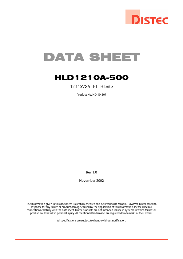 <?=HLD1210A-500?> डेटा पत्रक पीडीएफ