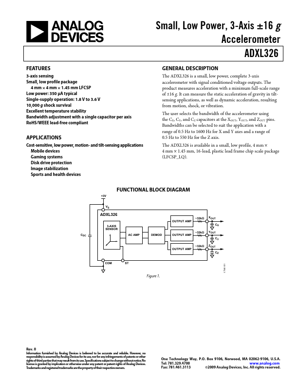 ADXL326 Analog Devices