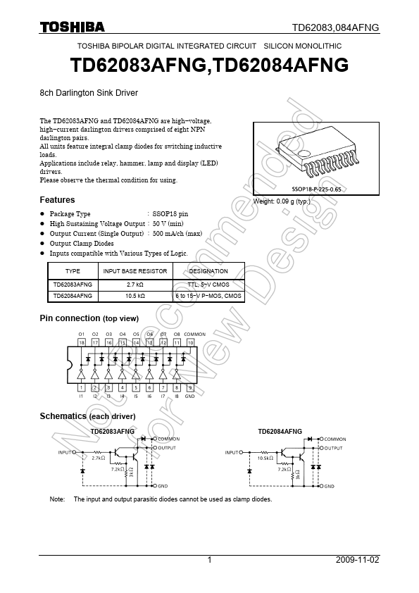 TD62084AFNG Toshiba