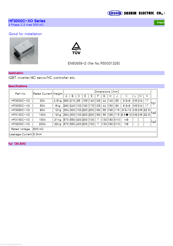 <?=HF3000C-XO?> डेटा पत्रक पीडीएफ