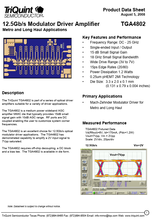 TGA4802 TriQuint Semiconductor