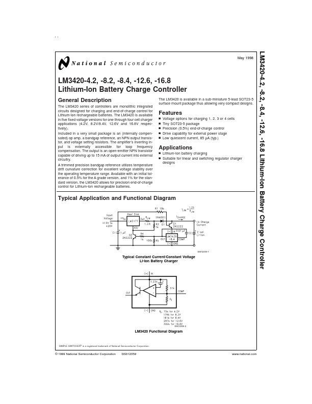 LM3420 National Semiconductor