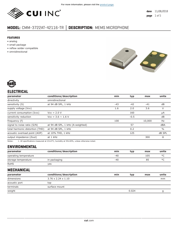 CMM-3722AT-42116-TR