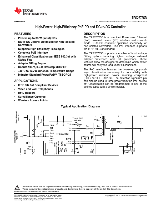 TPS23785B Texas Instruments