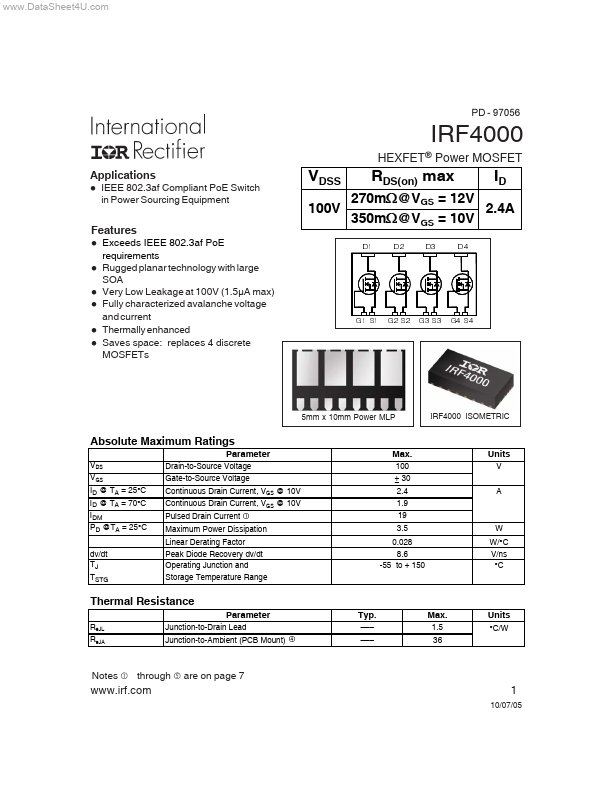 IRF4000 International Rectifier