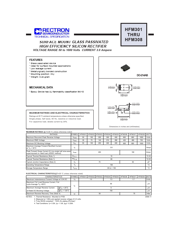 HFM303 Rectron Semiconductor