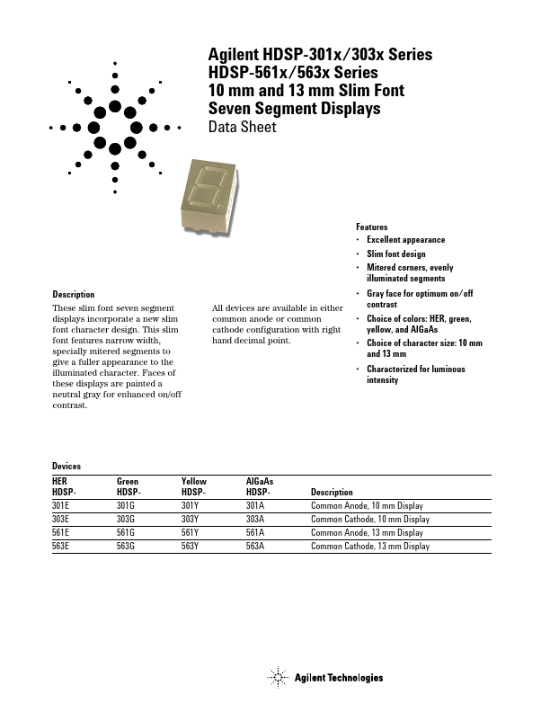 <?=HDSP-563A?> डेटा पत्रक पीडीएफ