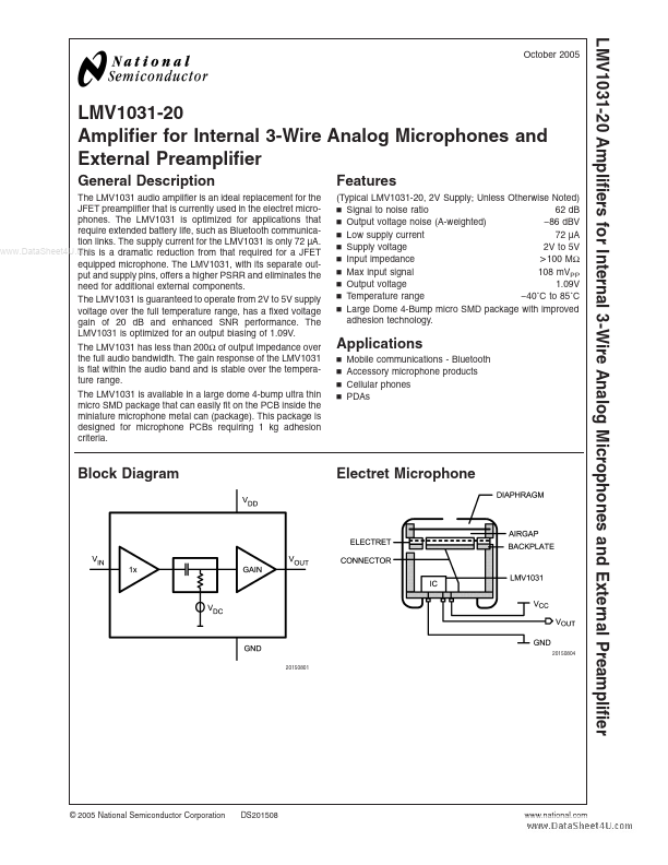LMV1031-20 National Semiconductor
