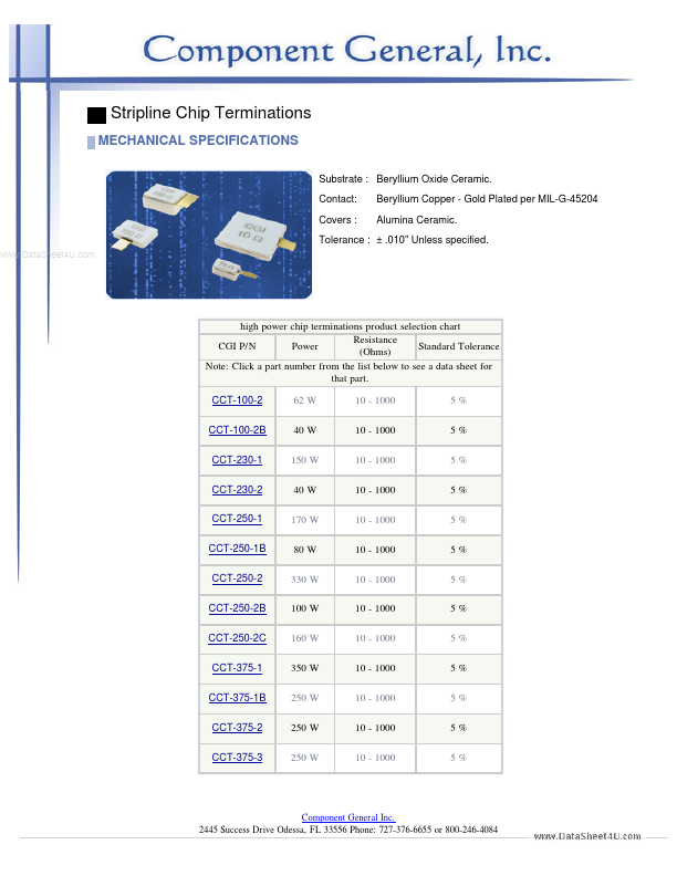 <?=CCT-100-2B?> डेटा पत्रक पीडीएफ