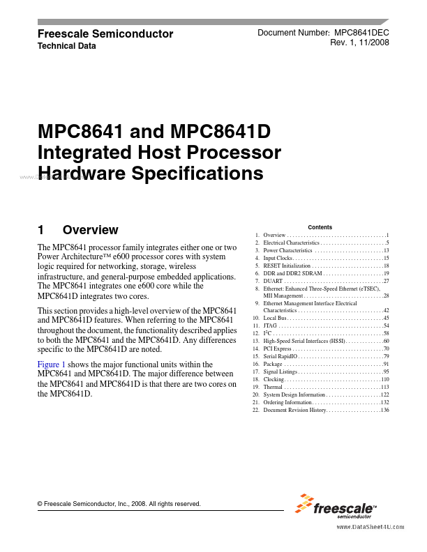 MPC8641D Freescale Semiconductor