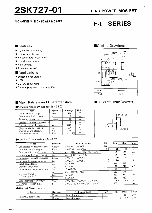 2SK727 Fuji Electric