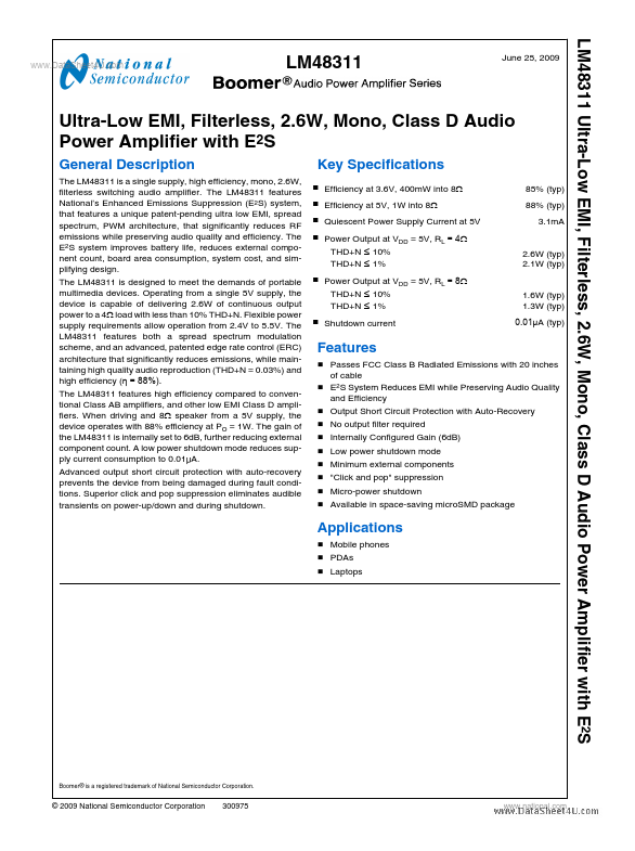 LM48311 National Semiconductor Corporation