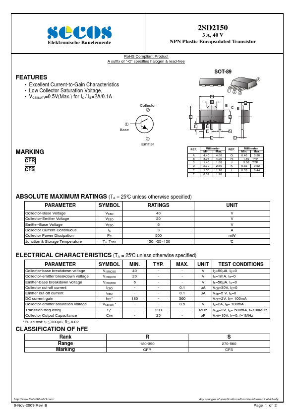 2SD2150 SeCoS