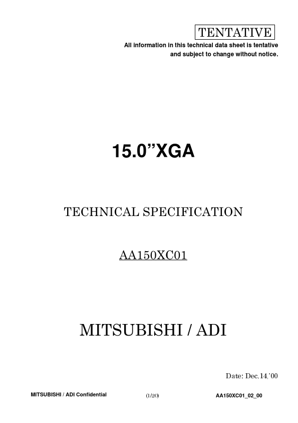AA150XC01 Mitsubishi
