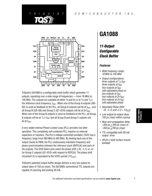 GA1088 TriQuint Semiconductor