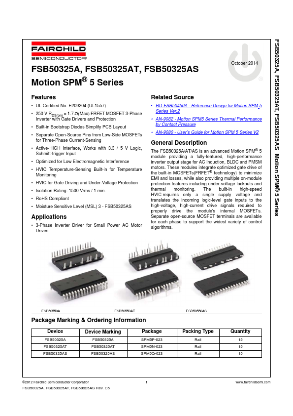 FSB50325A Fairchild Semiconductor