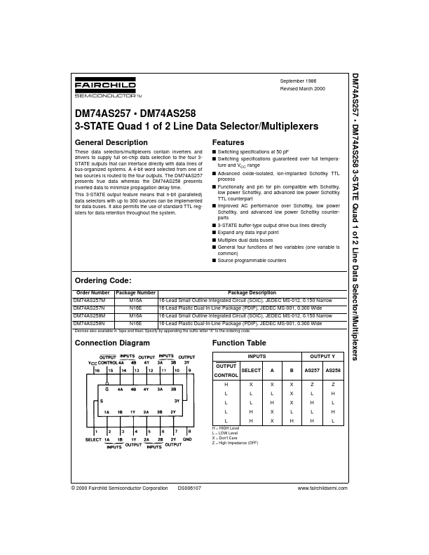 74AS258 Fairchild Semiconductor