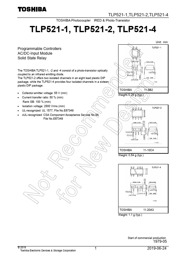 TLP521-4 Toshiba Semiconductor