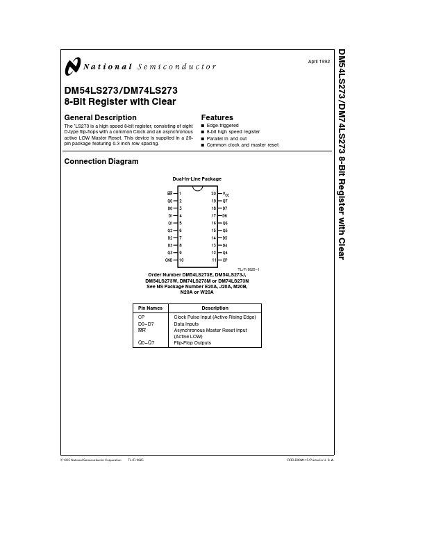 74LS273 National Semiconductor