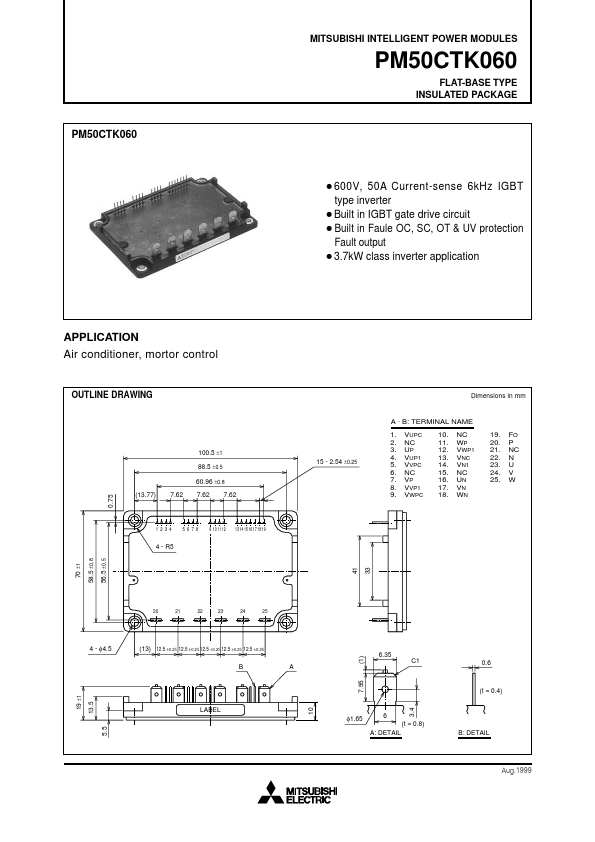 <?=PM50CTK060?> डेटा पत्रक पीडीएफ