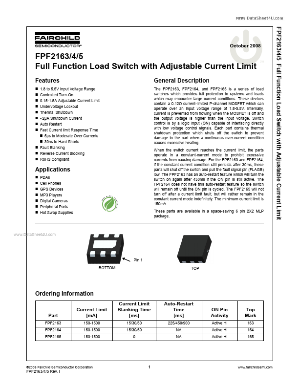 FPF2165 Fairchild Semiconductor