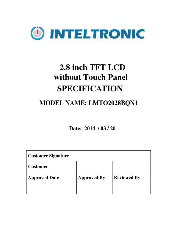 LMTO2028BQN1 Inteltronic