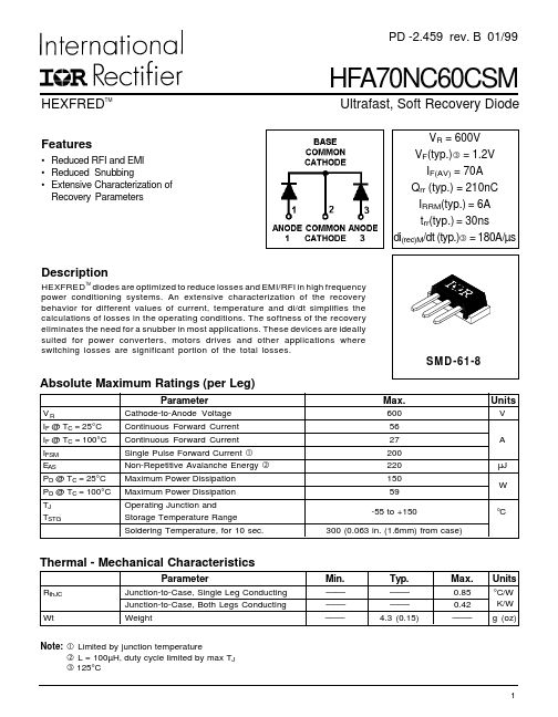 HFA70NC60CSM International Rectifier