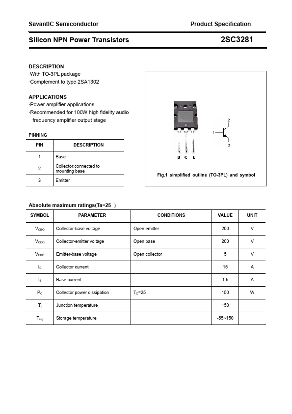 2SC3281 SavantIC