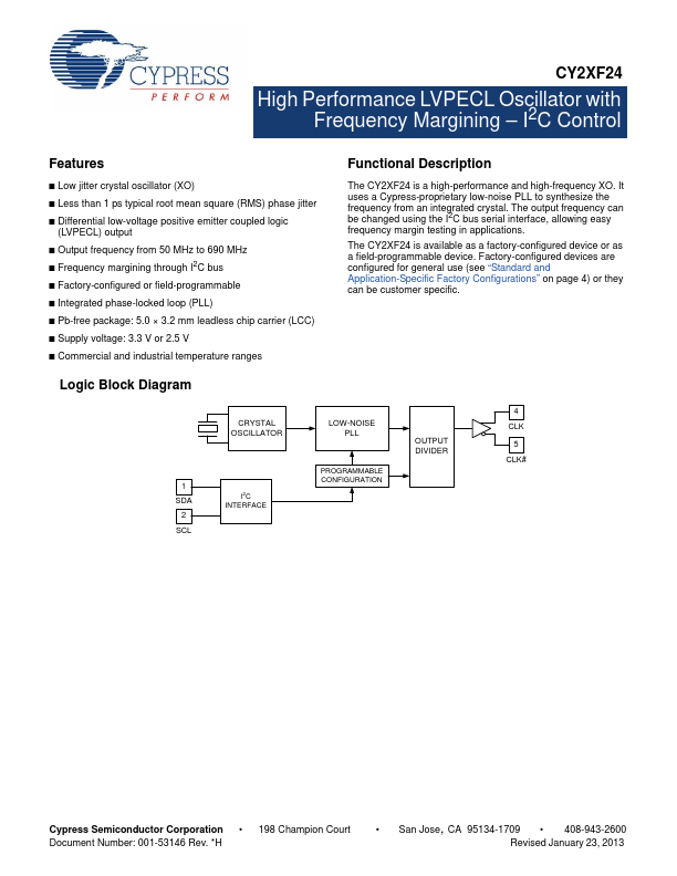 CY2XF24 Cypress Semiconductor