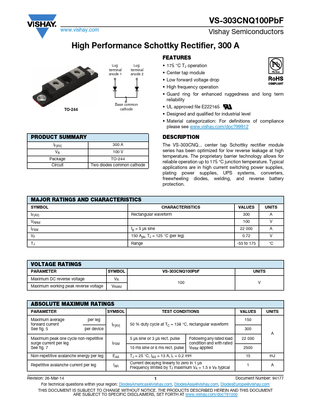 VS-303CNQ100PbF