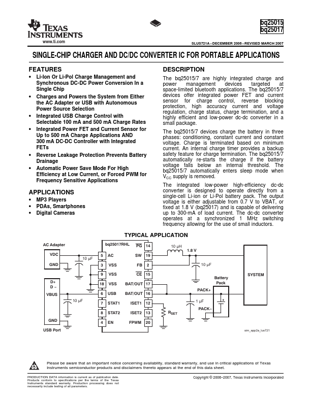 bq25015 Texas Instruments