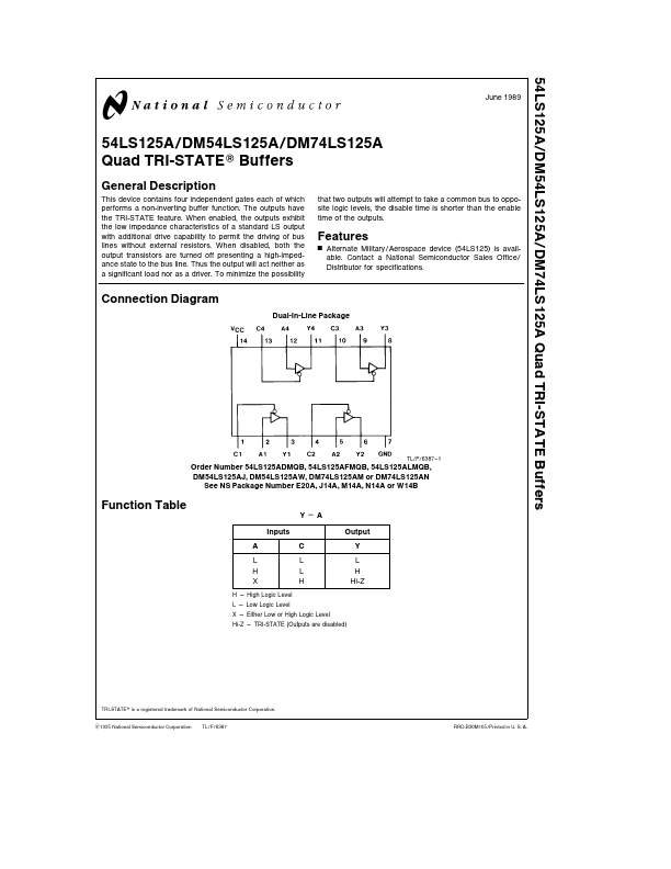 DM74LS125A National Semiconductor