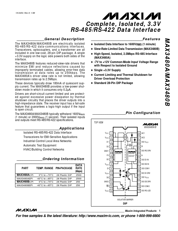 MAX3480A Maxim