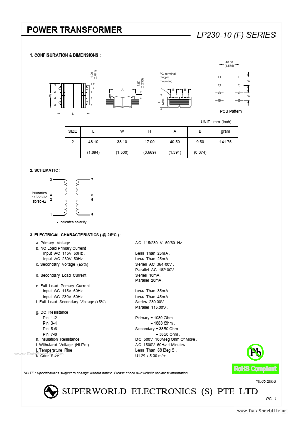 LP230-10 Superworld Electronics