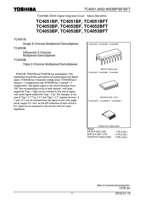 TC4052BFT Toshiba