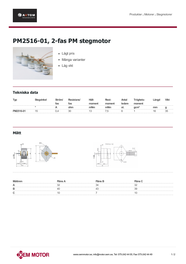 <?=PM2516-01?> डेटा पत्रक पीडीएफ