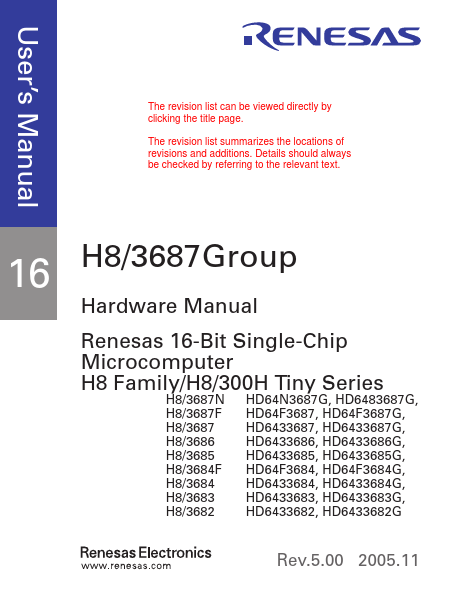 HD64F3687G Renesas