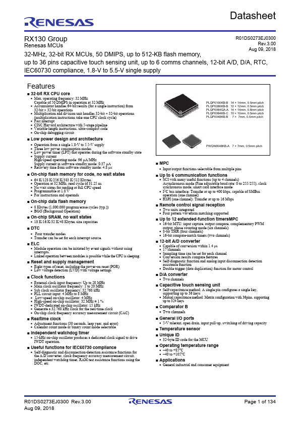 R5F51305ADFM Renesas