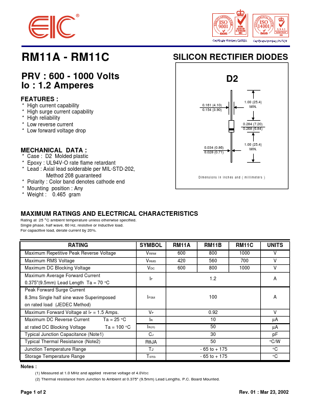 RM11A EIC discrete Semiconductors