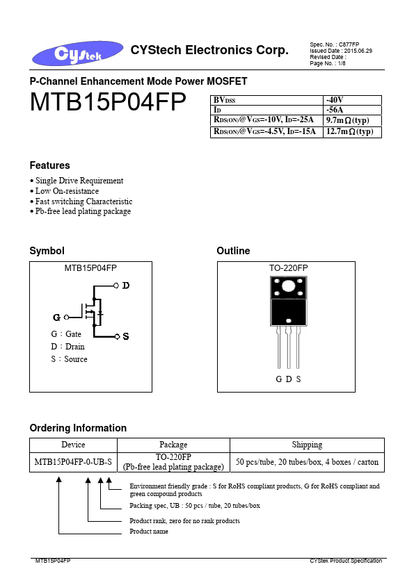 <?=MTB15P04FP?> डेटा पत्रक पीडीएफ