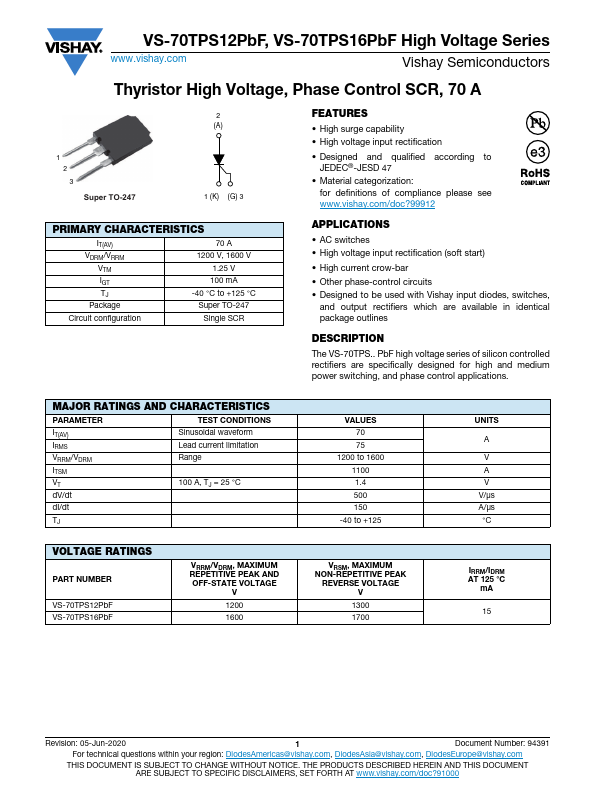 VS-70TPS12PbF Vishay