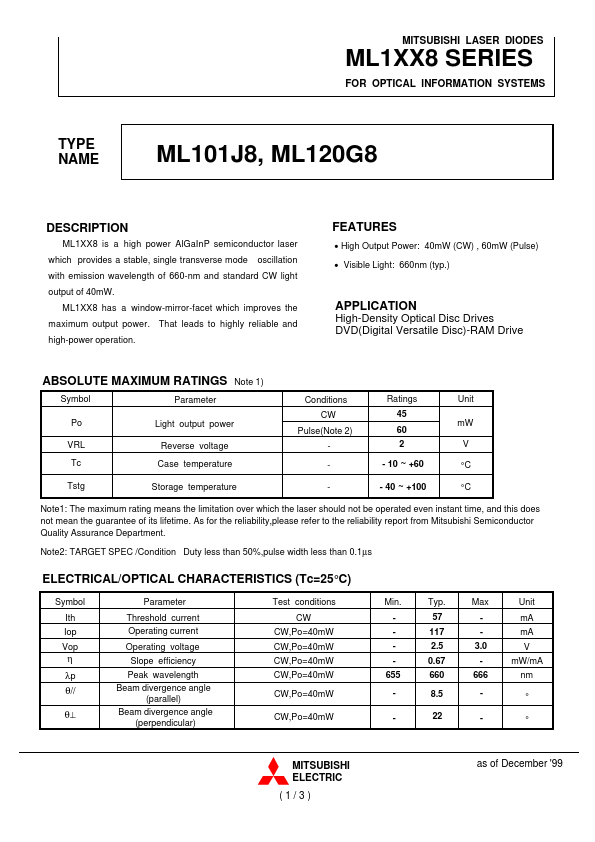 ML1XX8 Mitsubishi